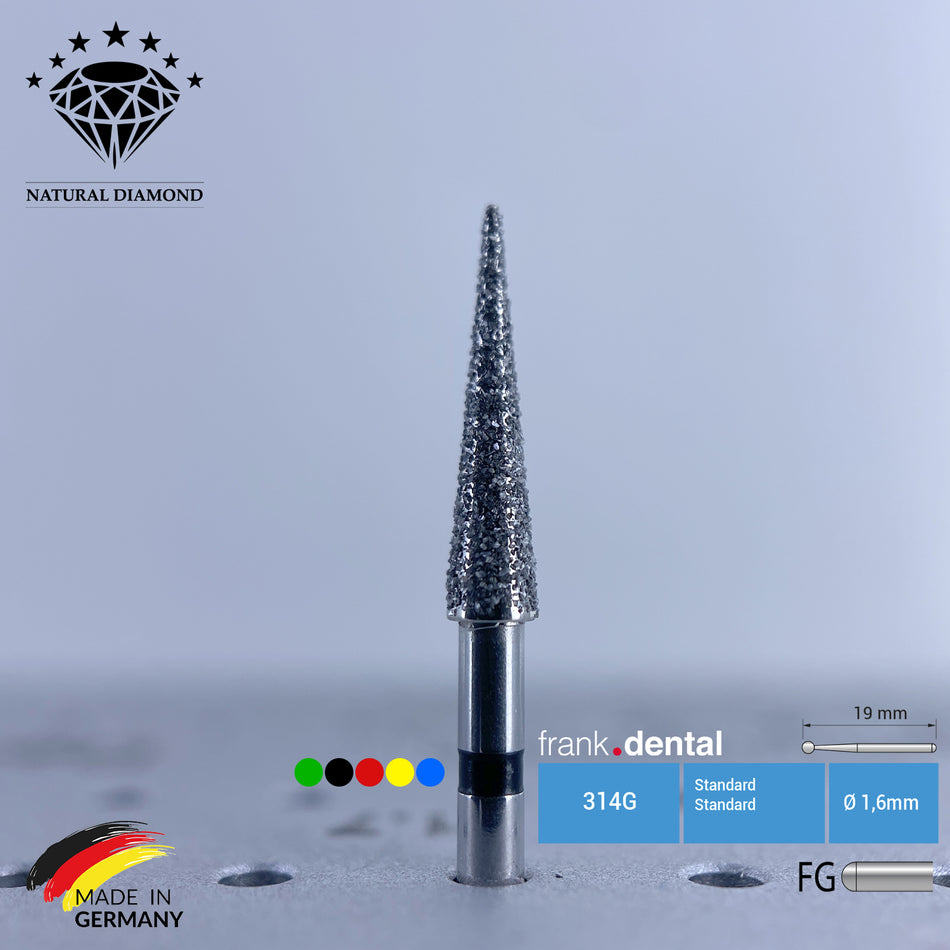 Dental Natural Diamond Bur - 859 Dental Burs - For Turbine - 5 Pcs