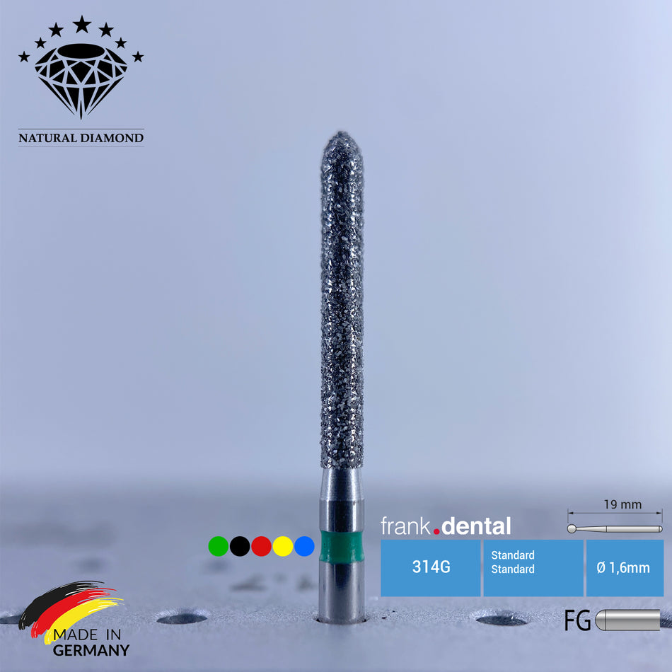 Dental Natural Diamond Bur - 879L Dental Burs - For Turbine - 5 Pcs