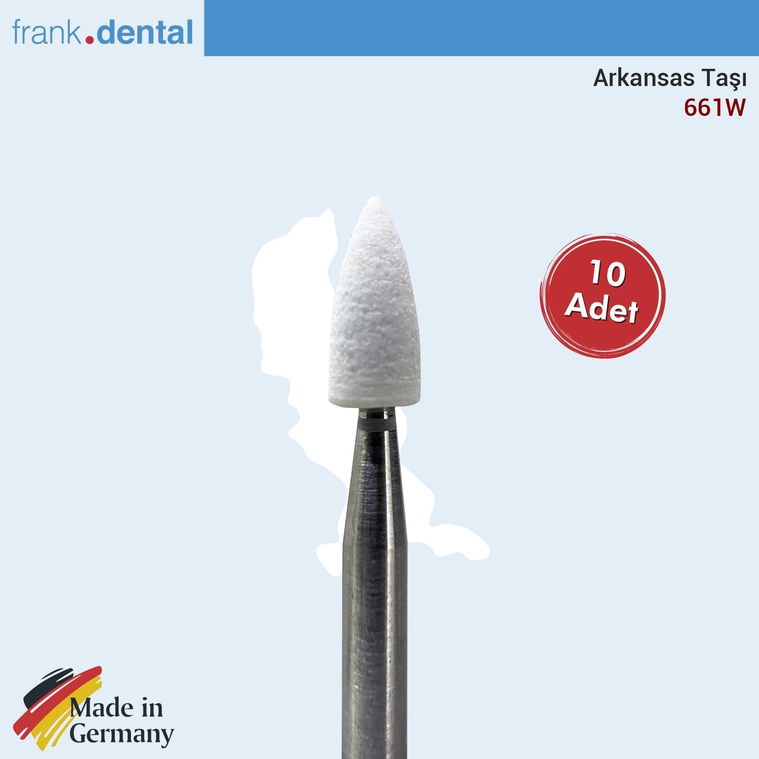 Frank Dental - Arkansas Stone 661W - 10 Pcs - Composite and Ceramic Etching