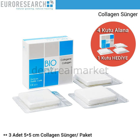 Euroreserch - Biopad Collagen Sponge Cone - 5*5 cm - Campaign