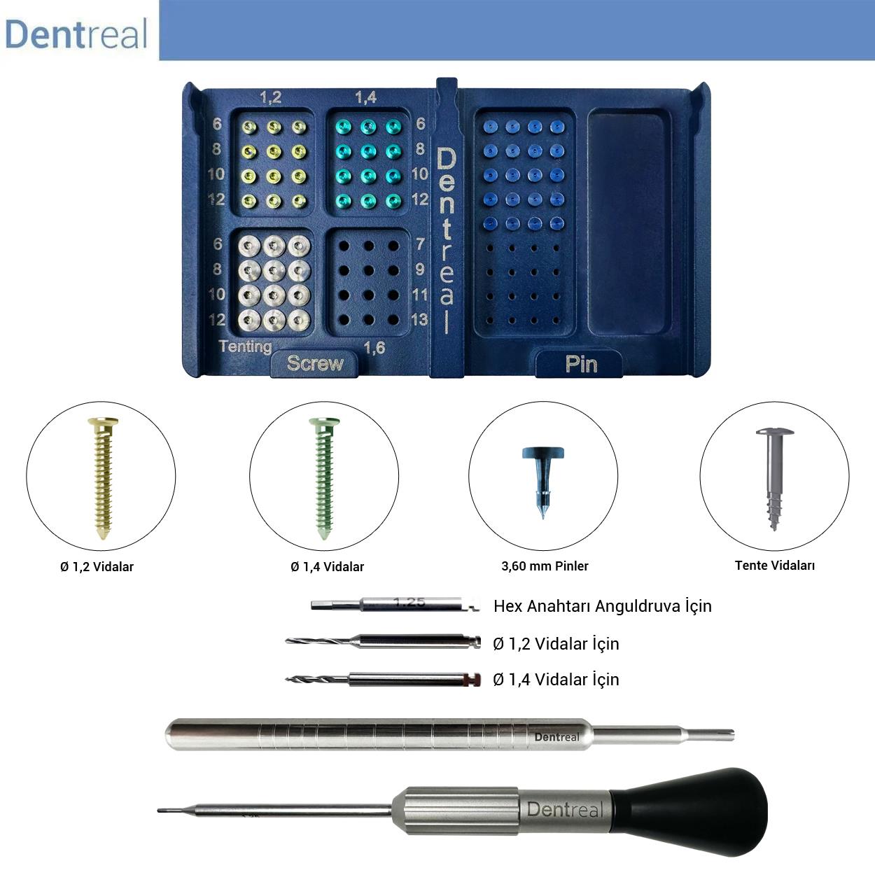 Dentreal - Bonefix GBR All in One Pro Bone & Membrane Fixation Full Kit