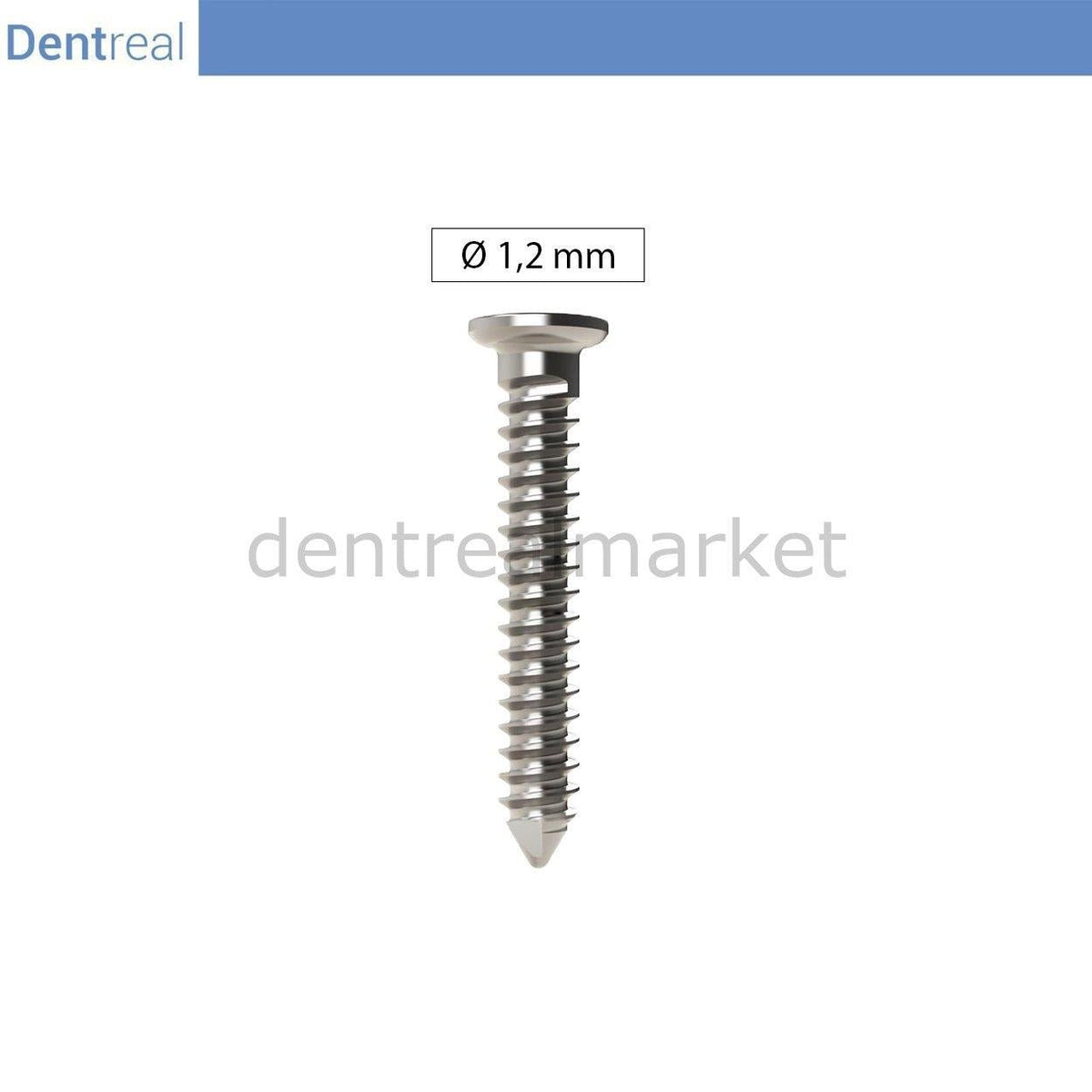 Dentreal - Bonefix GBR Titanium Bone,Plate,Mesh Fixation Mini Screw Refil - Ø 1,2 mm - 5 pcs