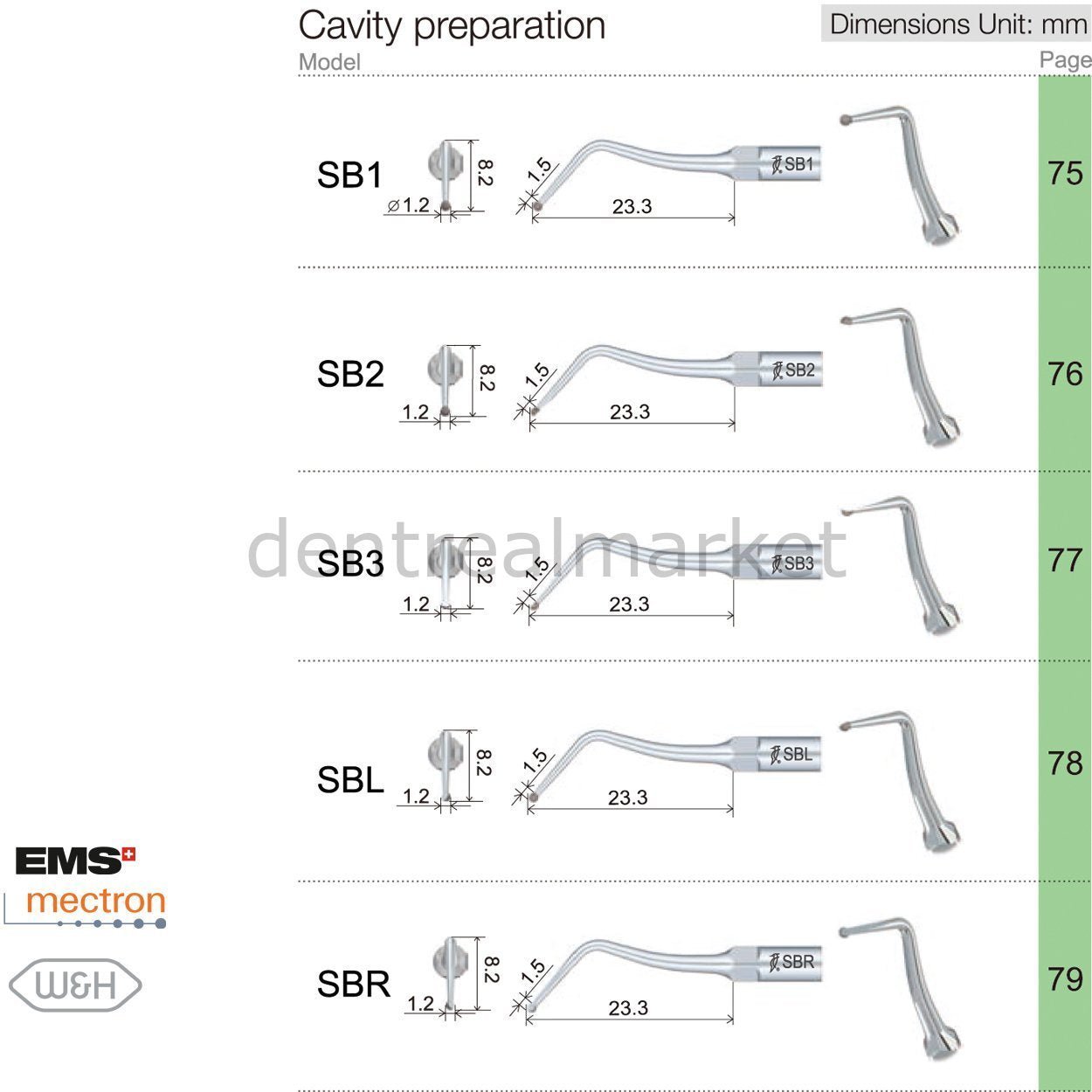 Woodpecker - Cavity Preparation Scaler Tip - Ems,Mectron,Woodpecker,WH Compatible