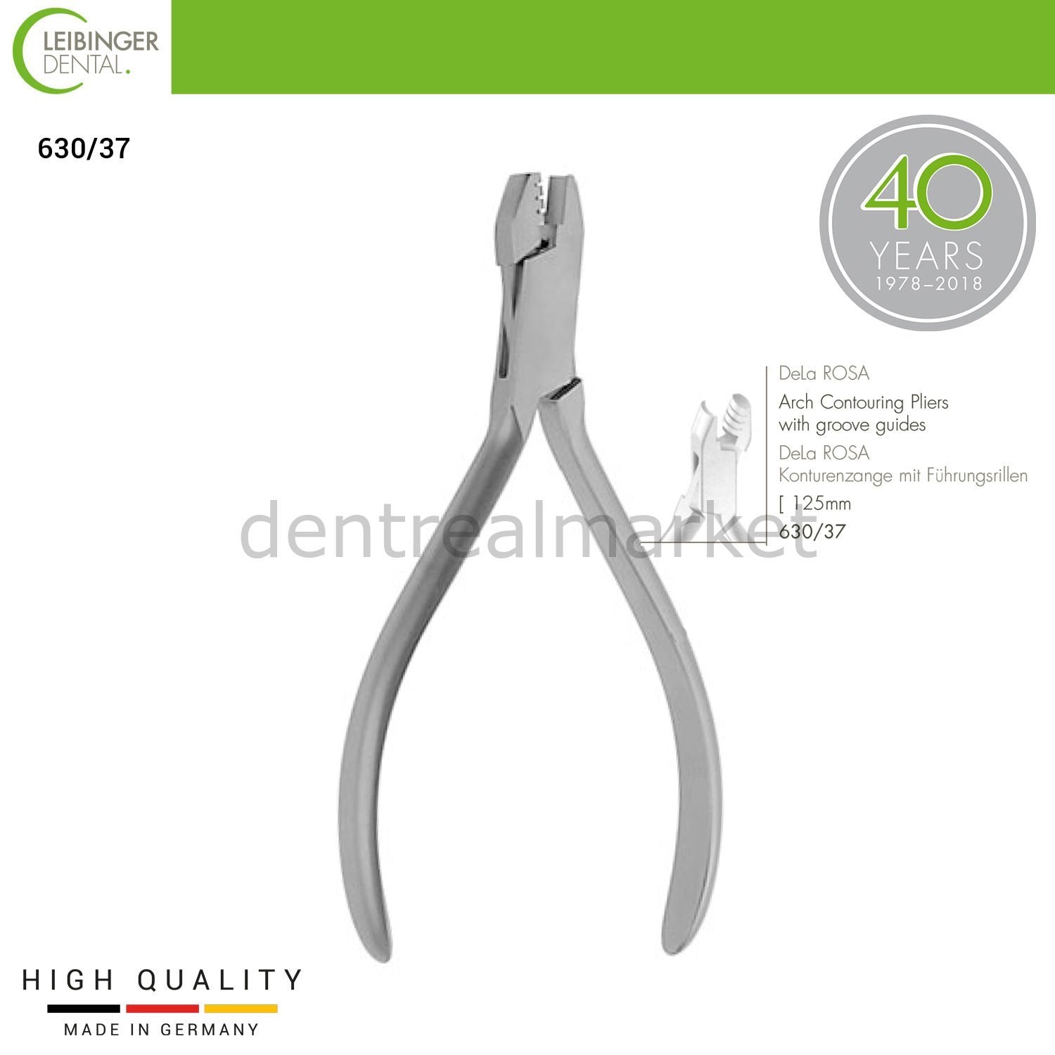 Leibinger - Dela Rosa Arch Contouring Pliers - Corrugated Forming Pliers - 125 mm