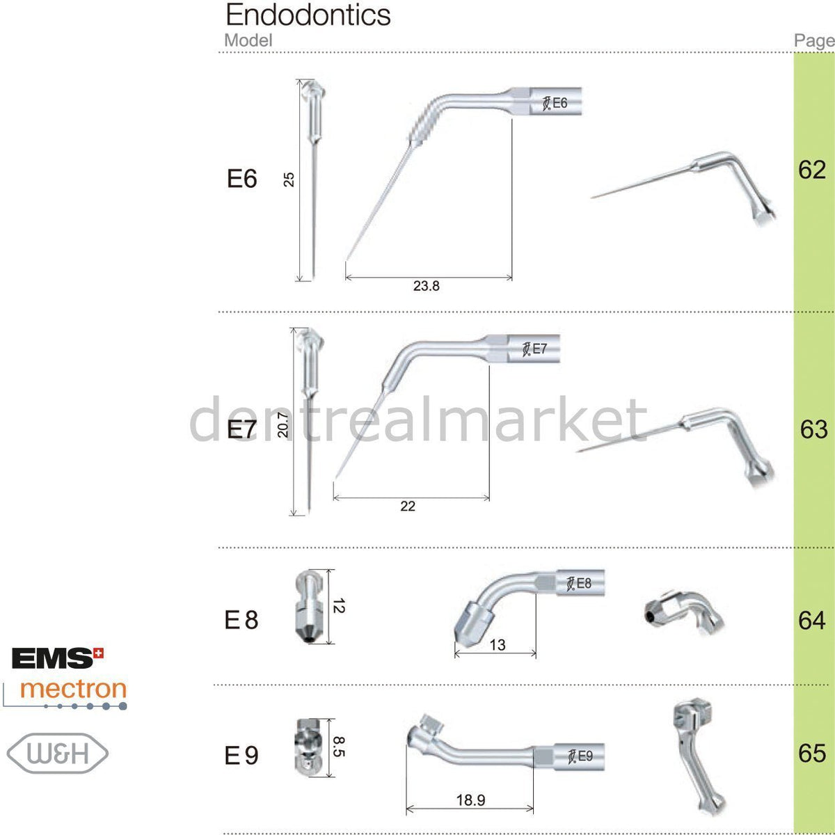 Woodpecker - Endodontic Scaler Tips - Ems,Mectron,Woodpecker,WH Compatible