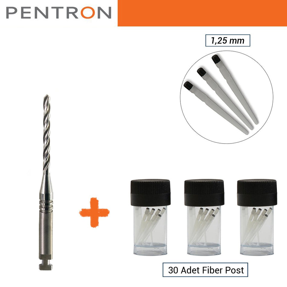 Pentron - FibreKleer 4X Tapared Radiopaque Fiber Post Big One Kit - Black