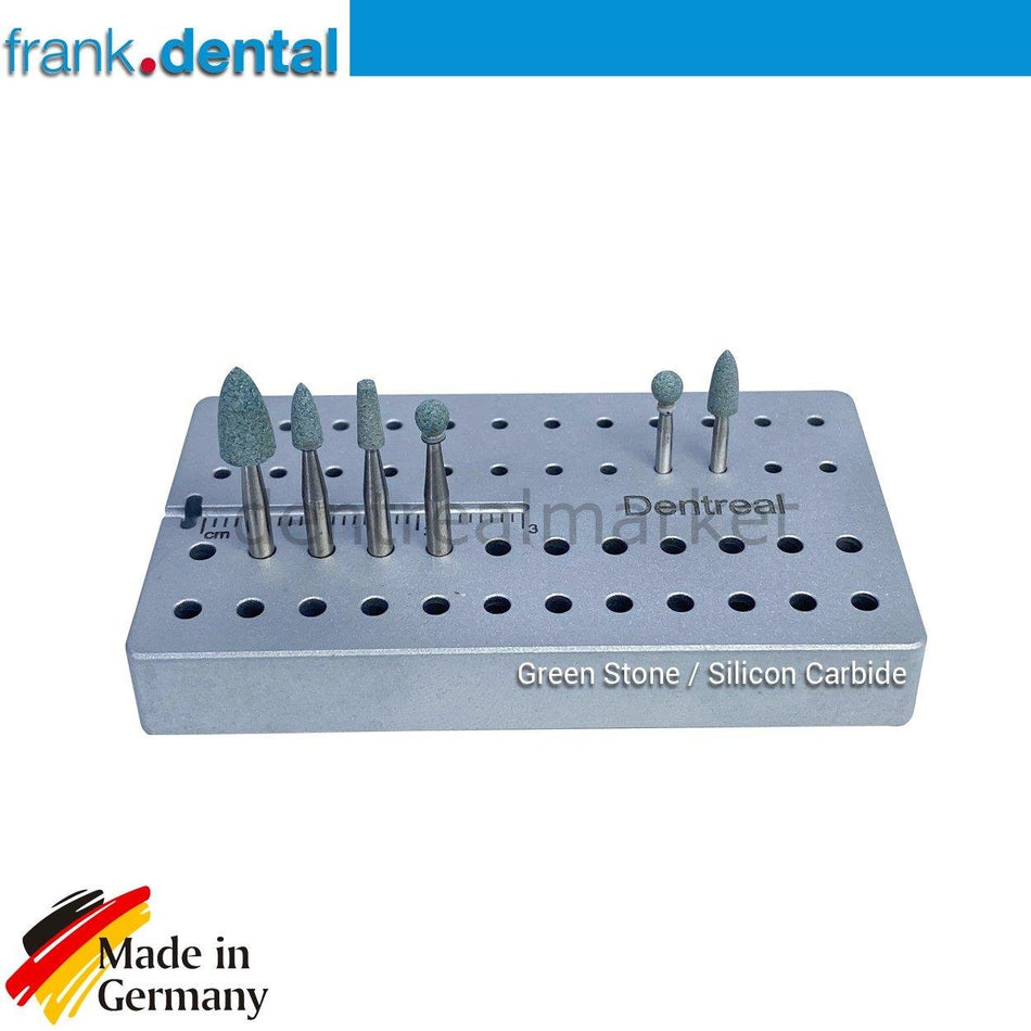 Frank Dental - Green Stone Polishing Burs Kit - Finish Ceramics