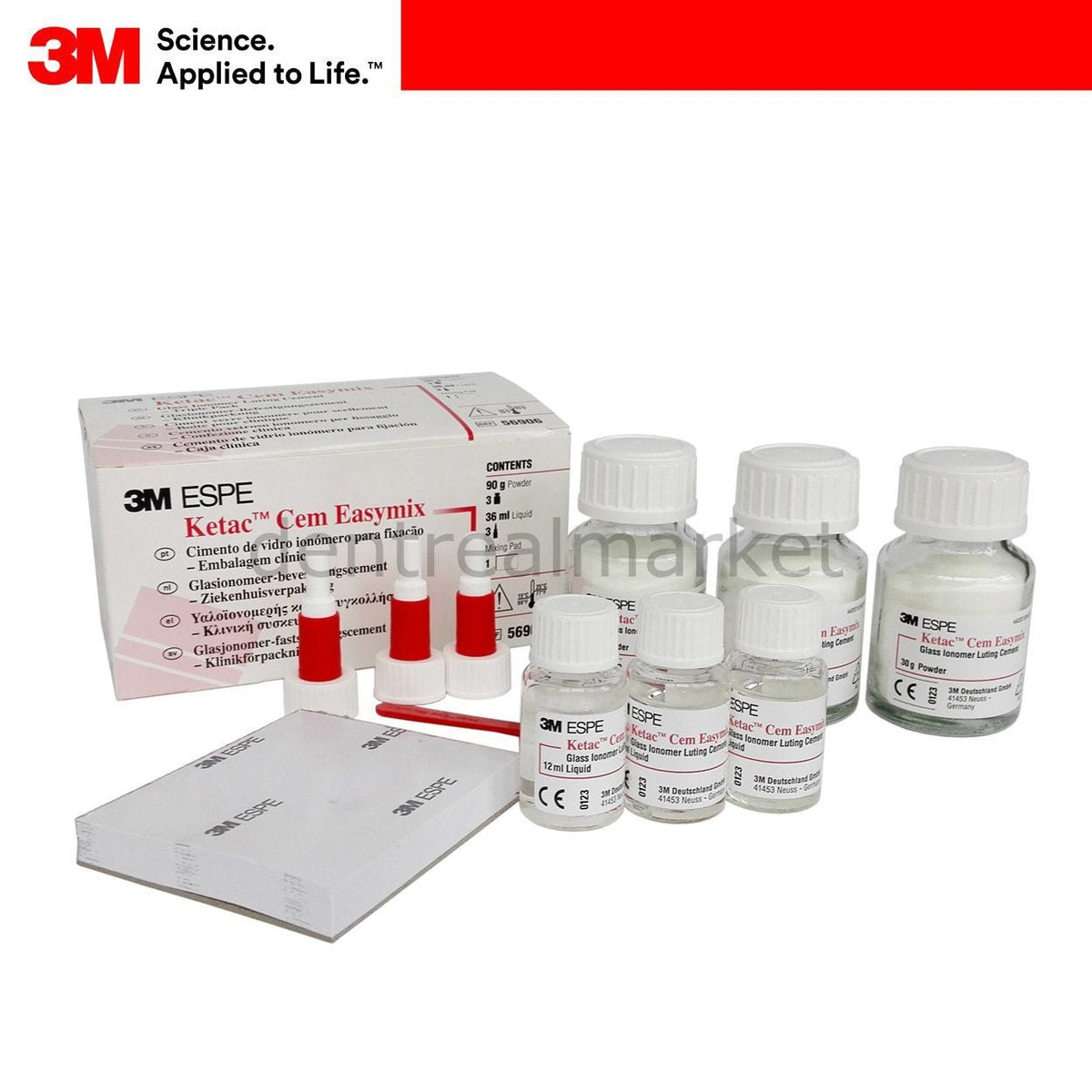 3M - Ketac Cem Easymix Triple Pack - Glass Ionomer Adhesive Cement in Granular Form