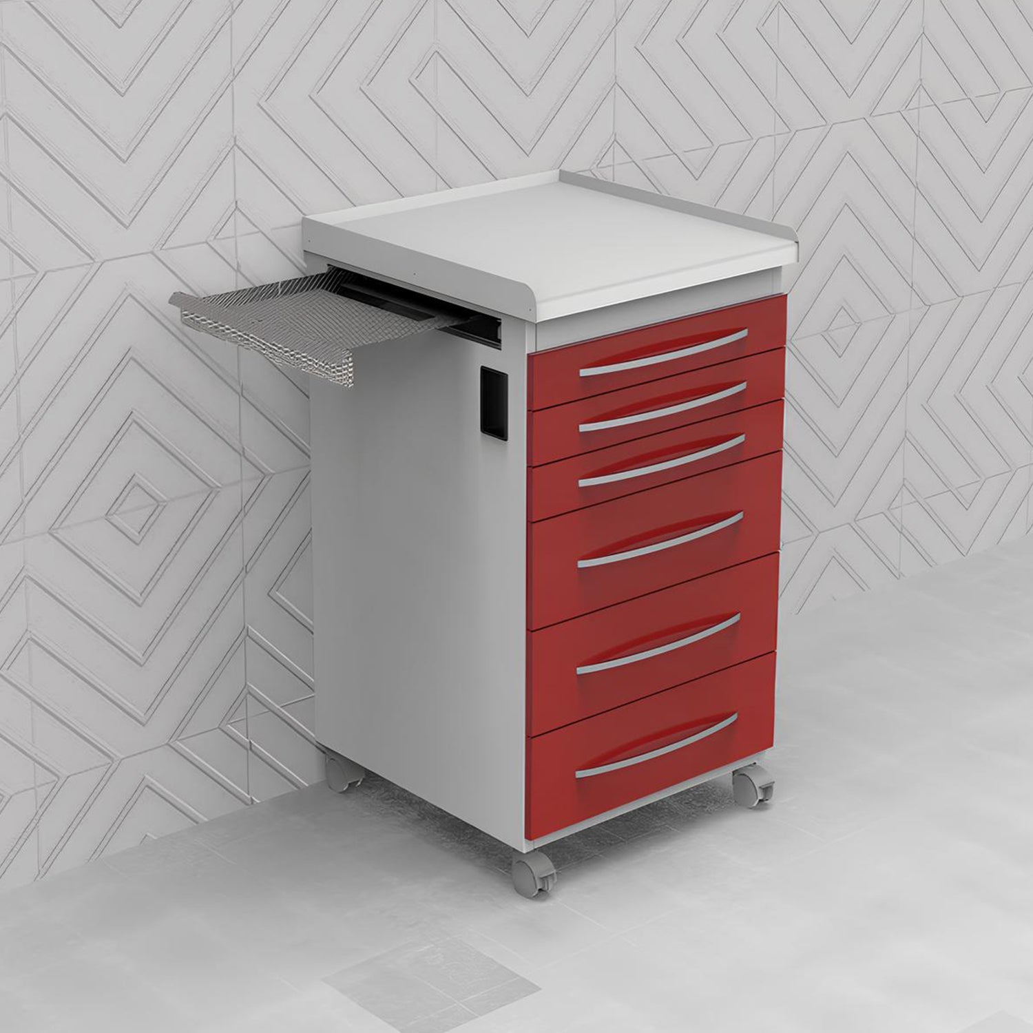 Grup Dental - Mobile Clinic Cabinet - Laminate Countertop MB04