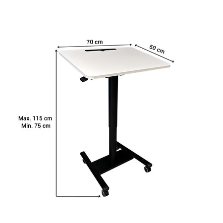 Dentreal - Movable Height Adjustable Mobile Laptop Cart - Trolley - Scanner Stand