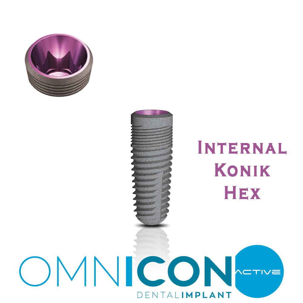 RHPositive - OMNIcone Internal Conical Hex Dental Implant Full Package - 100 Pcs