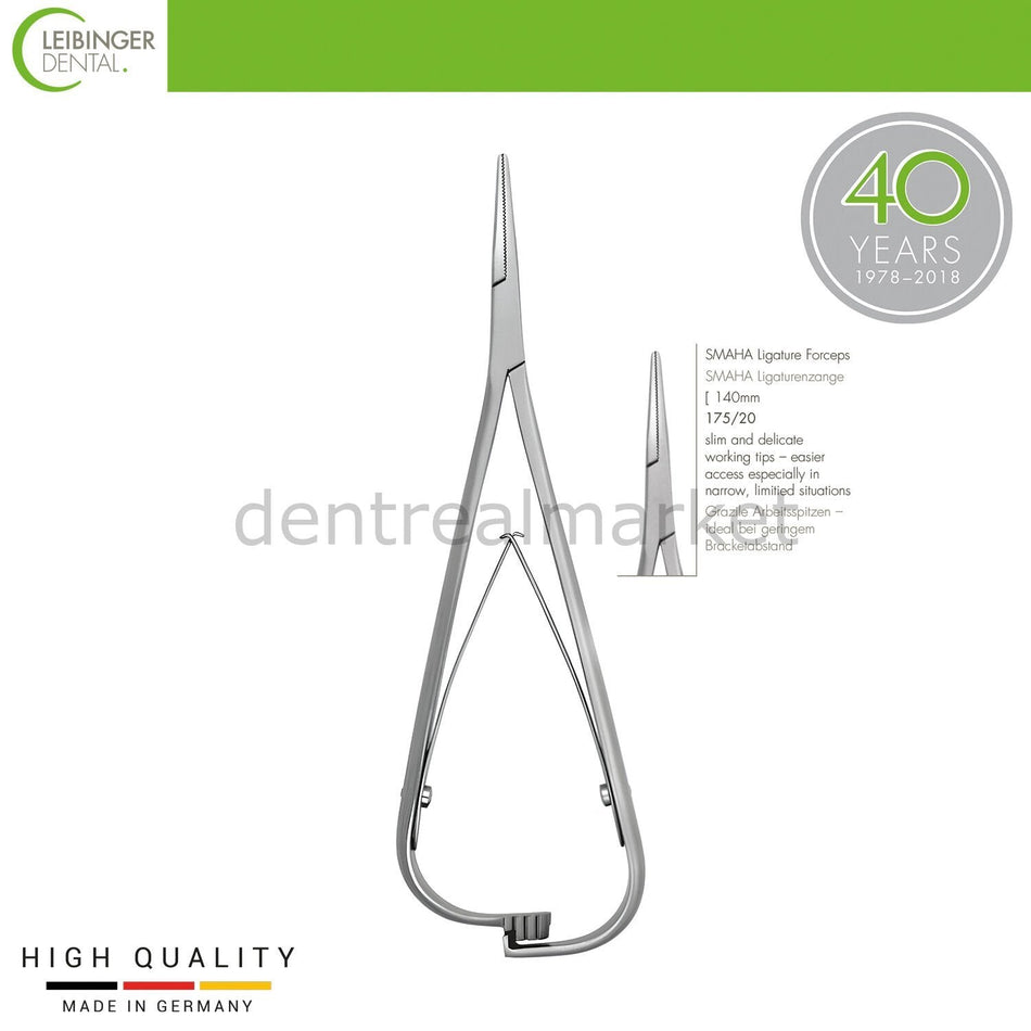 Leibinger - Orthodontic Smaha Ligature Forceps - Orthodontic Forceps - 140 mm