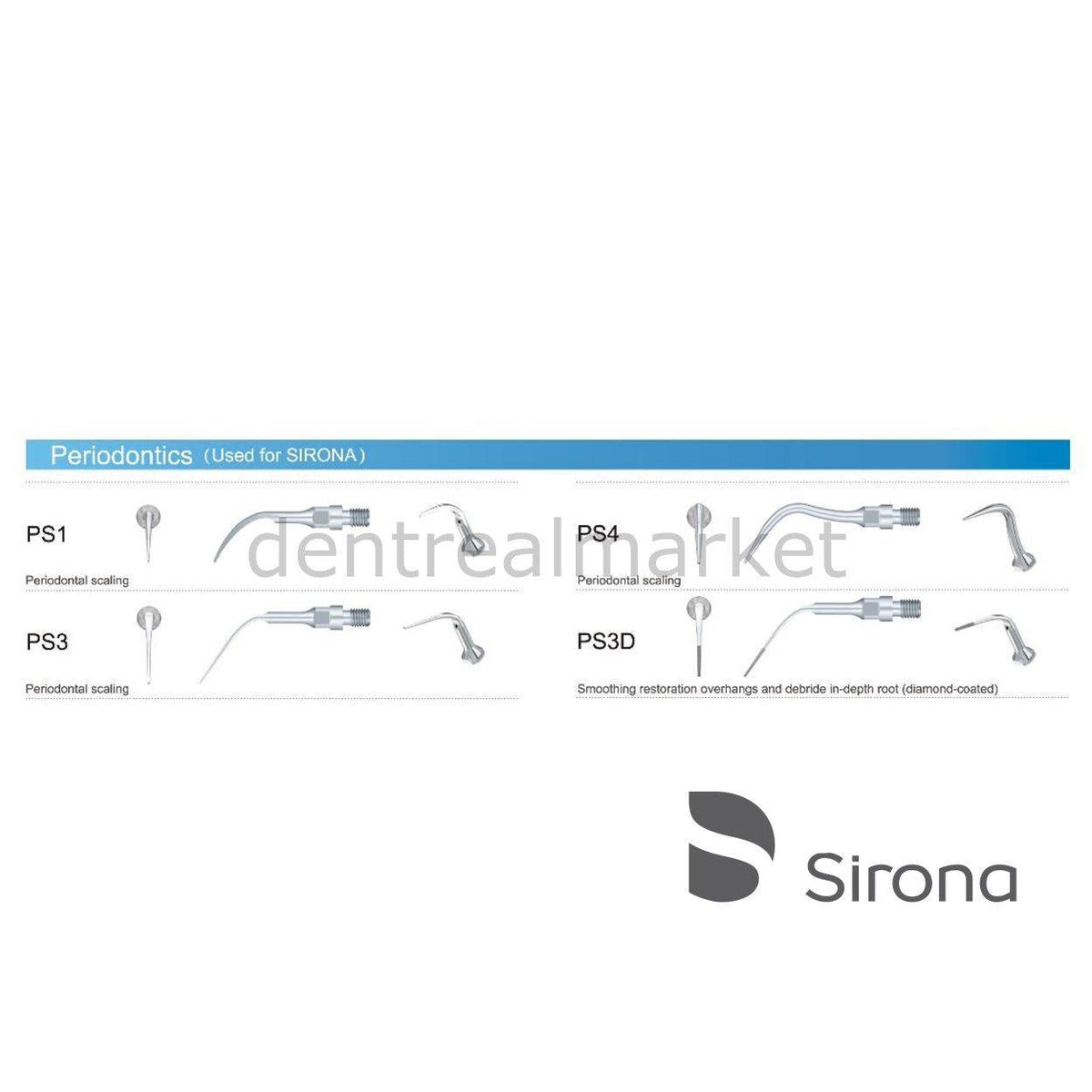 Woodpecker - Periodontic Tips for Sirona - Scaler Tips for Sirona