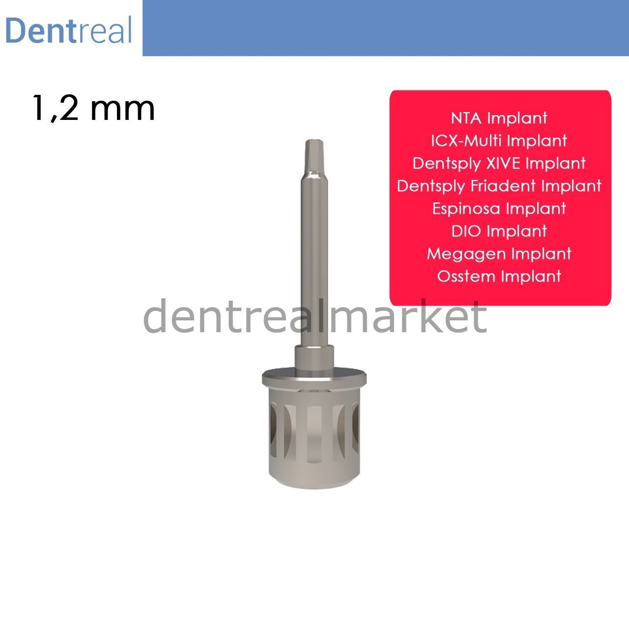 Dentreal - Screwdriver for Megagen Implant - 1,20 mm Hex Driver