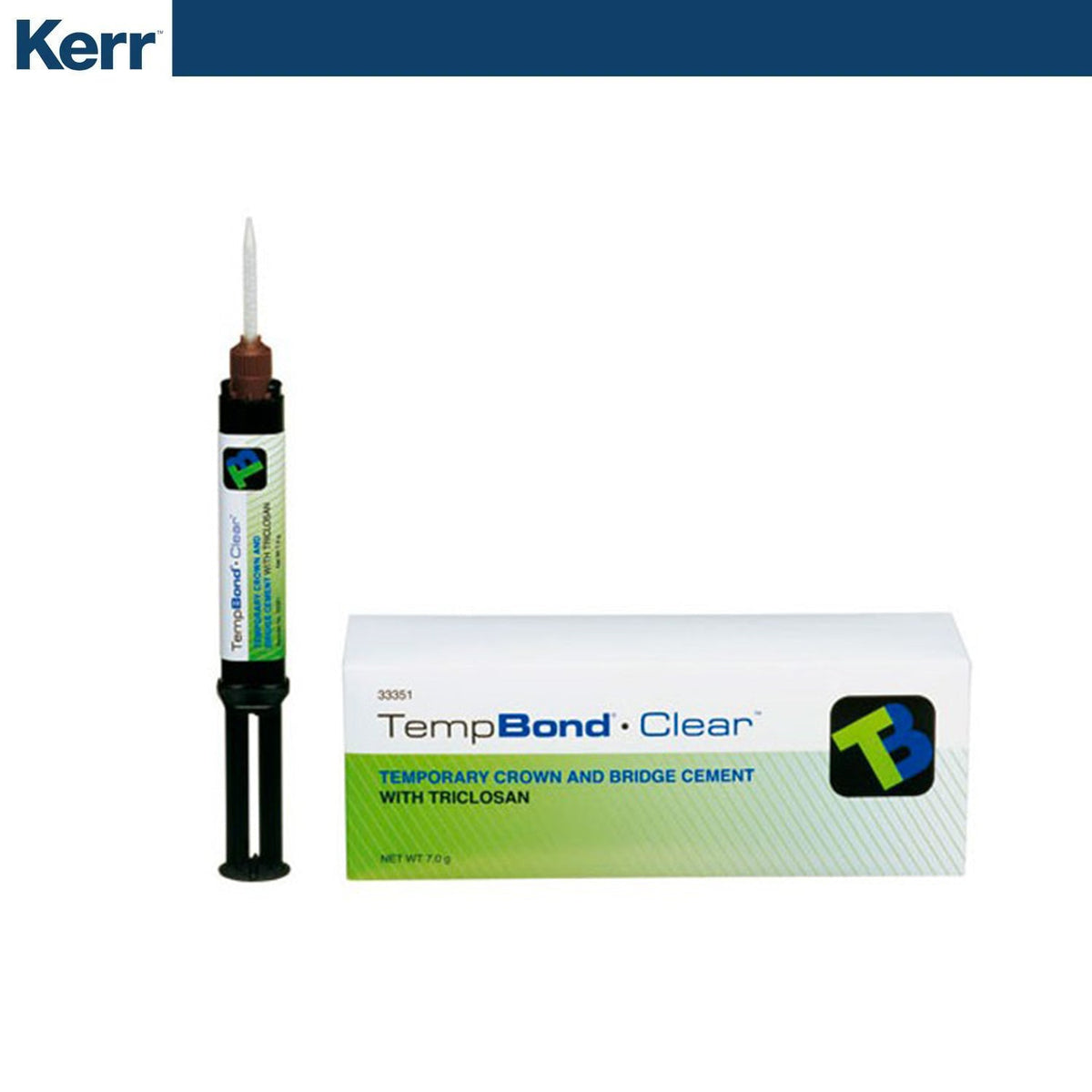 Kerr - TempBond Clear Automatic - Eugenol - Free Temporary Cement with Triclosan