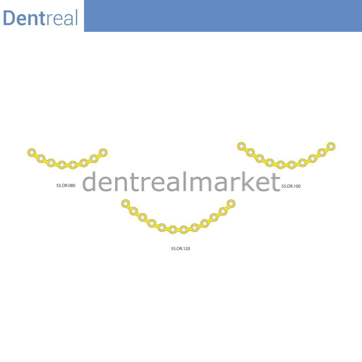 Dentreal - Titanium Maxillofacial Mini Plate Bone Plate 1 mm