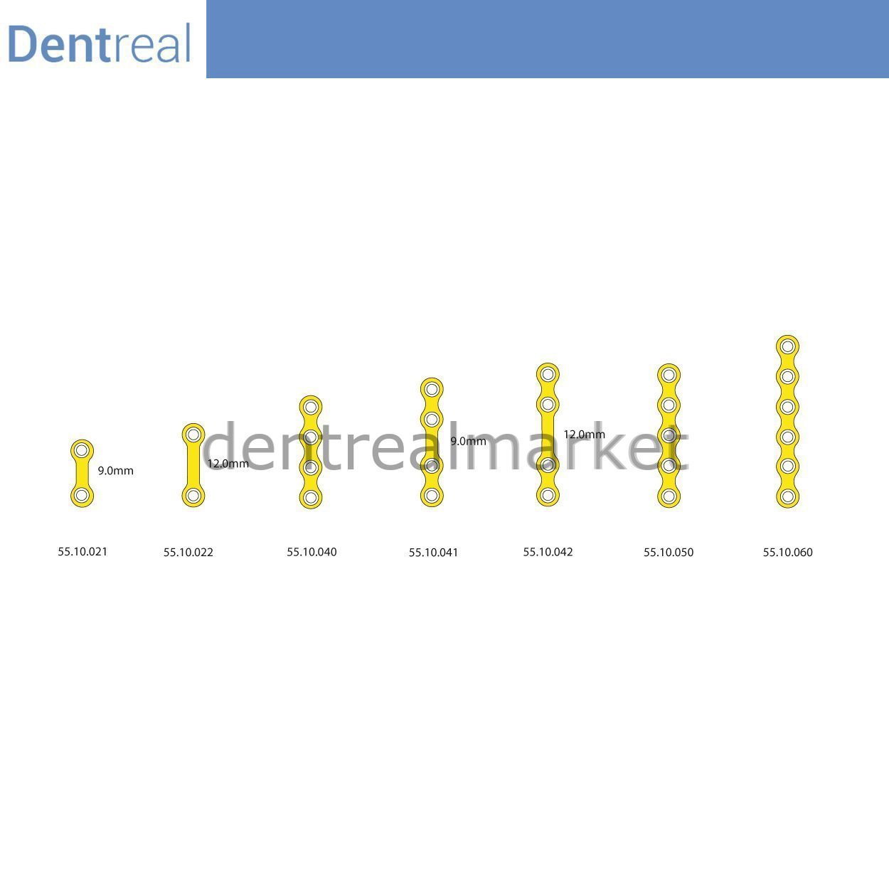 Dentreal - Titanyum Maxillofacial Mini Plate Kemik Plakası 1 mm