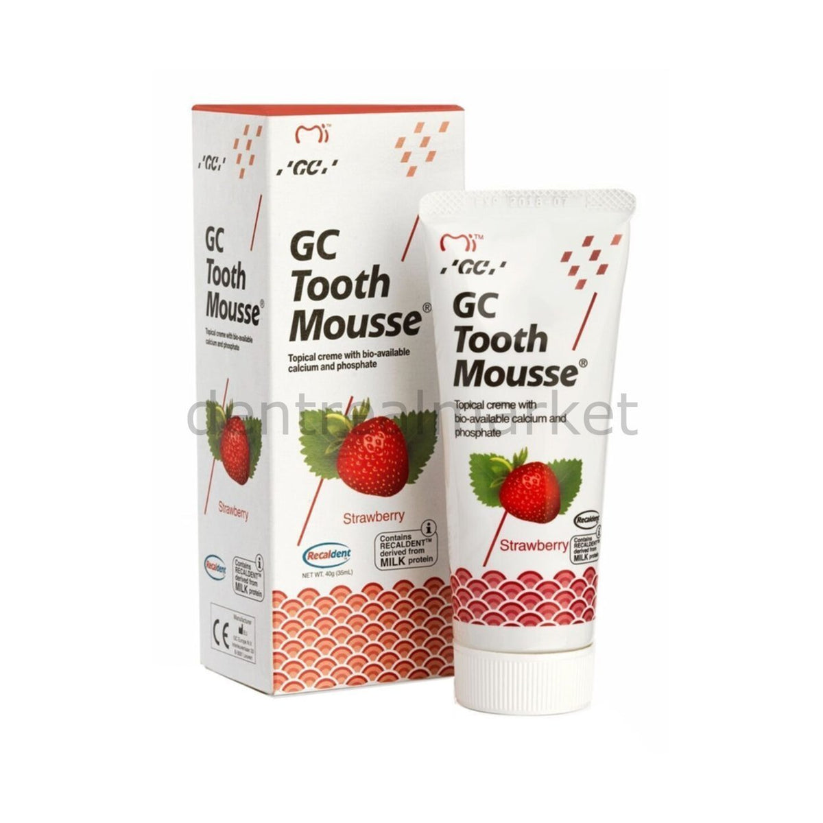 Gc Dental - Tooth Mousse Topical Cream 40 Gr - Strawberry