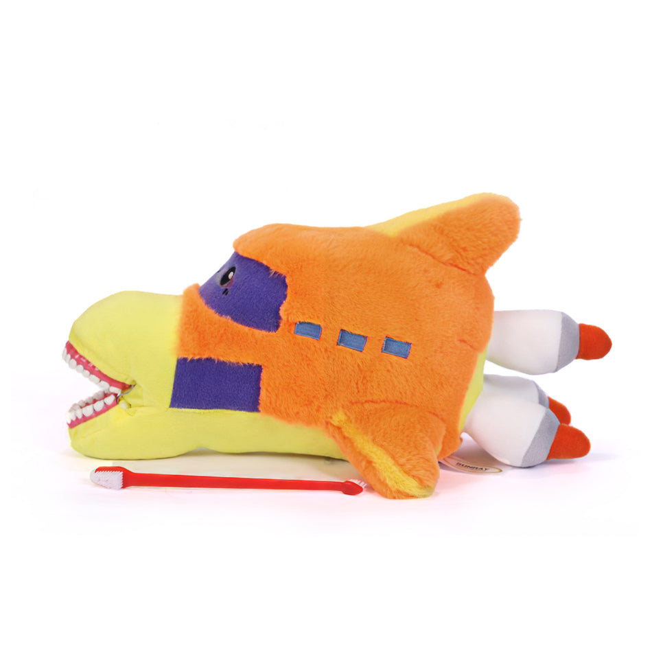 Orange Rocket Plane Tooth Brush Teaching Model