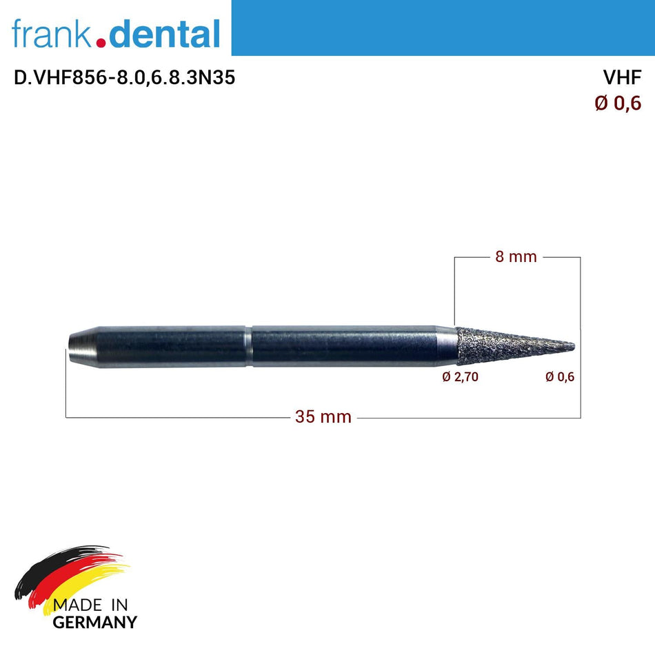 Dentreal - VHF Diamond Cad Cam Drill 0.6 mm