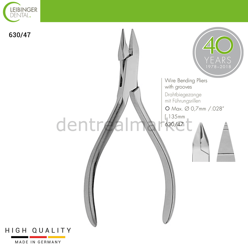 Leibinger - Wire Bending Pliers With Grooves - Corrugated Wire Bending Pliers - 135 mm