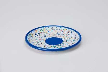 Kapka - Wonder Wheel Dessert Plate - Enamel Vintage Look Washable Dessert Plate / Kapka