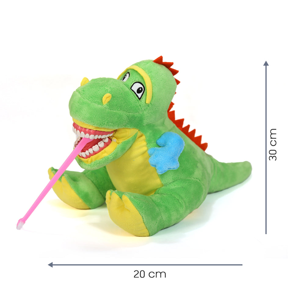 Small Dino Tooth Brush Teaching Model Yellow-Green