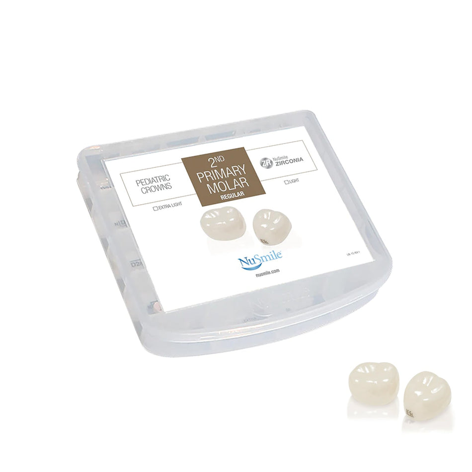 NuSmile - ZR Second Primary Molar Crowns Evaluation Kit 16 Crowns - Zirkonia Pediatric Crowns