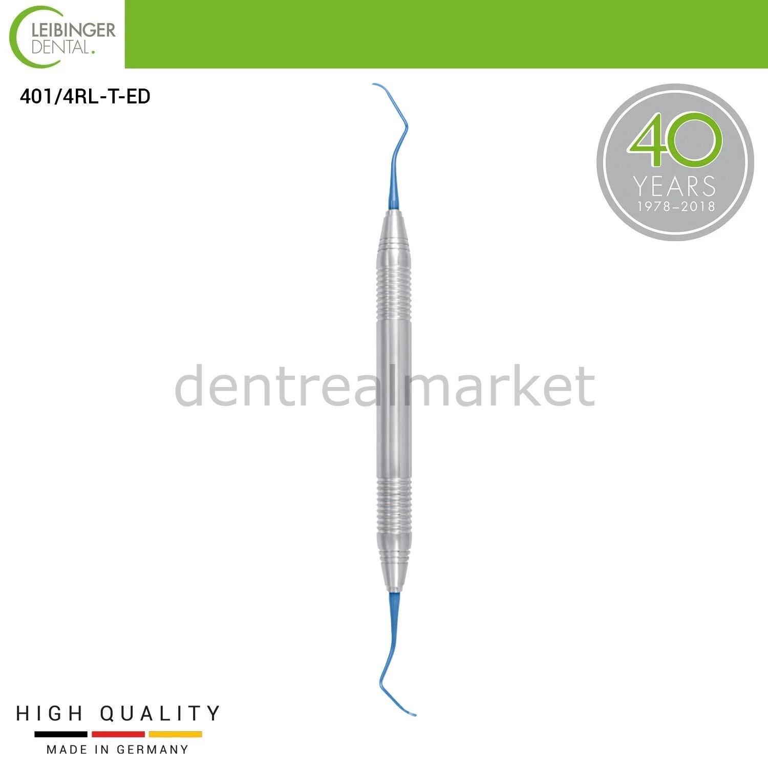 DentrealStore - Leibinger Titanium Curette 4RL-T-ED - İmplant Temizlik Curette