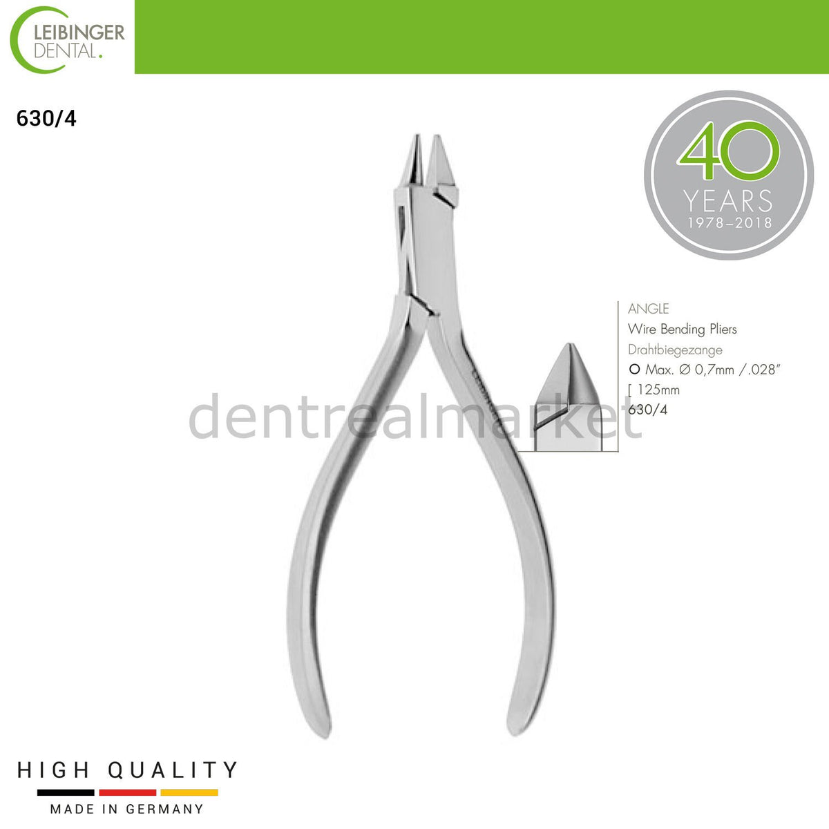 DentrealStore - Leibinger Angle Wire Bending Pliers - Angle Wire Bending Pliers - 125 mm