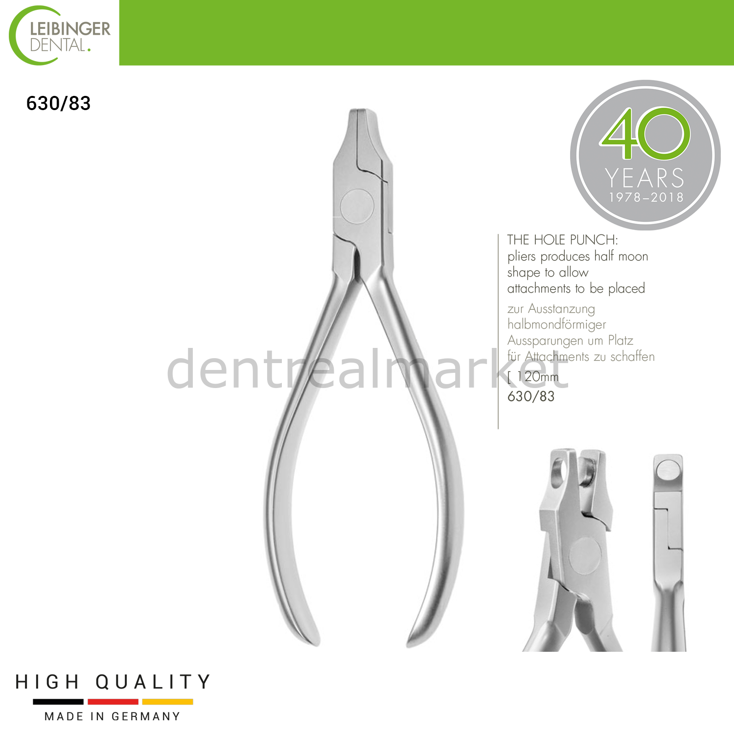 DentrealStore - Leibinger Aligner Plier Hole Punch - Aligner Hand Tool Punch - 120 mm