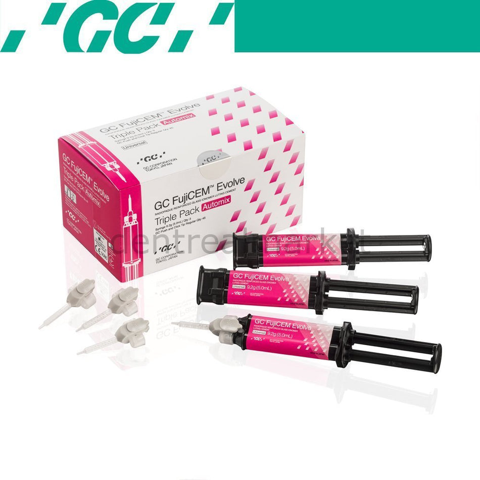 DentrealStore - Gc Dental Fujicem Evolve Automix Triple Pack - Resin Modified Glass Ionomer Cement