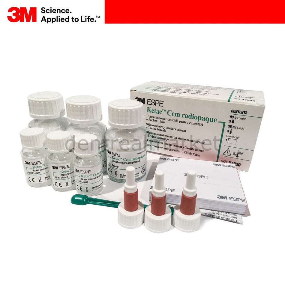 DentrealStore - 3M Ketac Cem Radiopaque Glass Ionomer Luting Cement Triple Kit