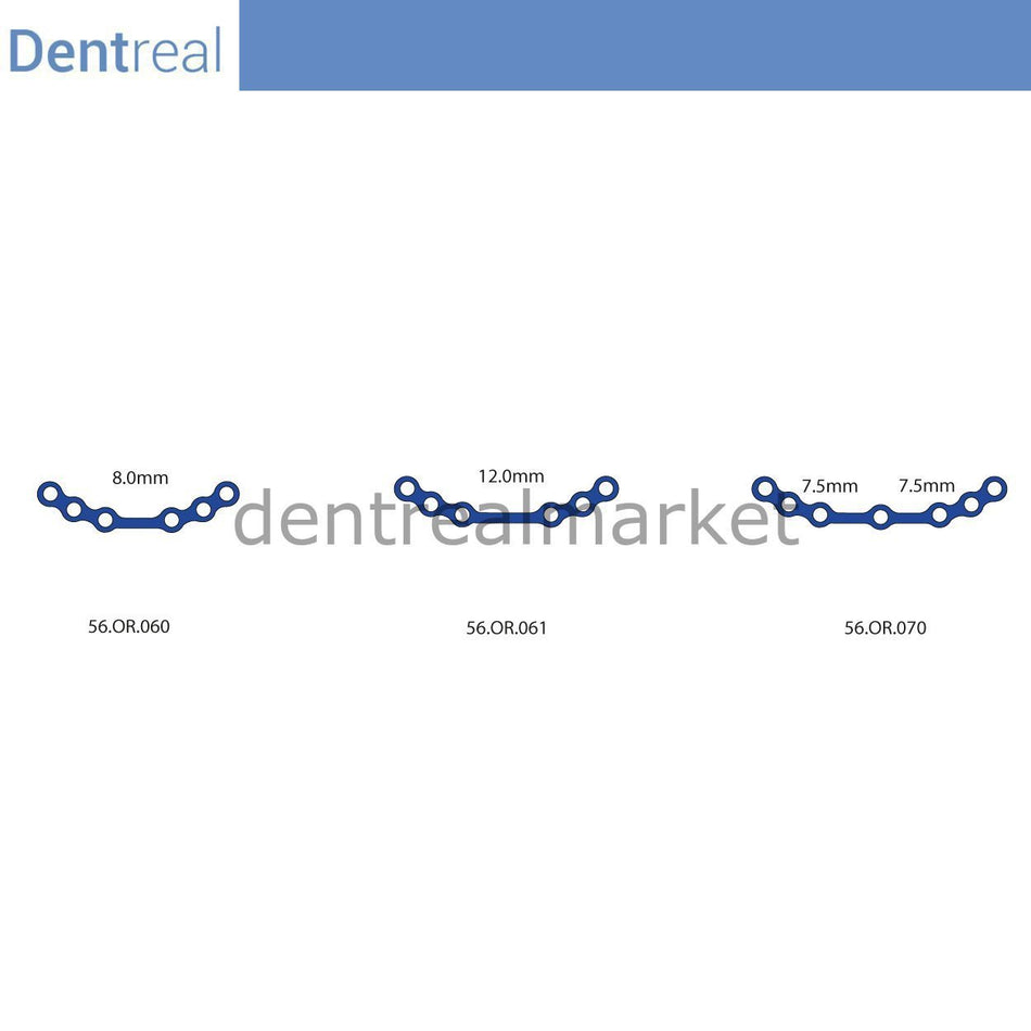 DentrealStore - Dentreal Titanium Maxillofacial Plate Micro Bone Plate 0.6 mm