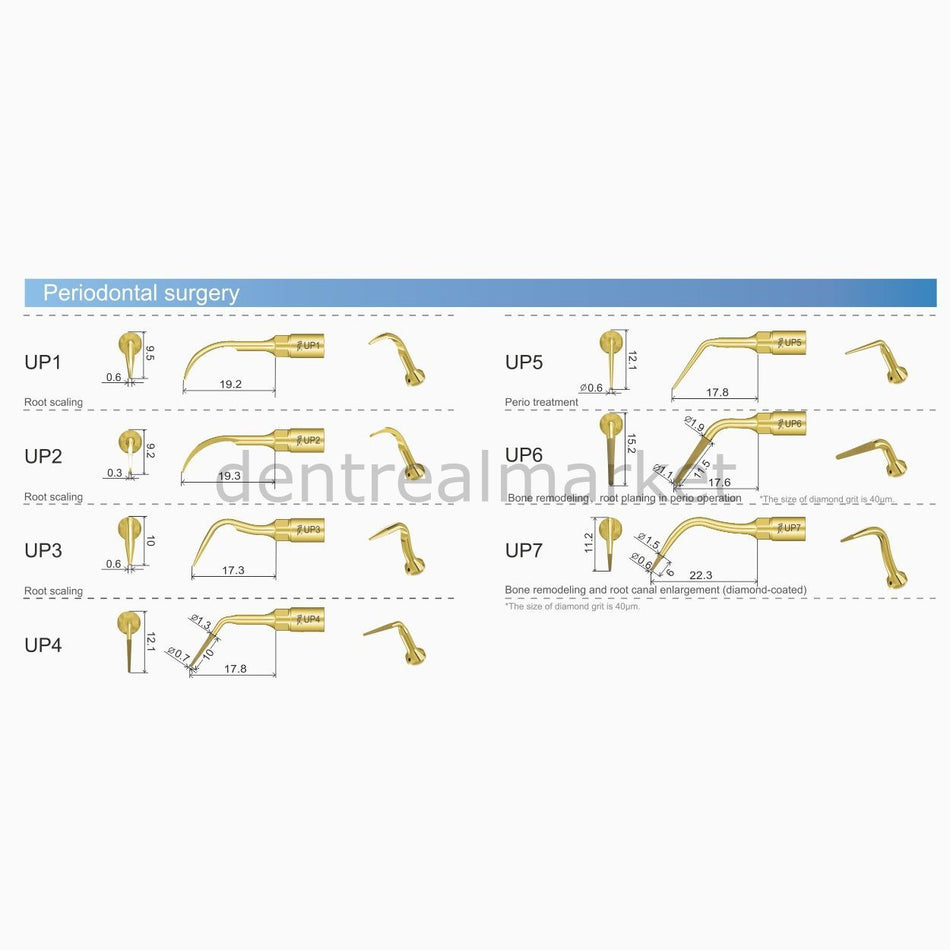 DentrealStore - Woodpecker Woodpecker ,Mectron ,Ems Ultrasurgery Tips - For Periodontal Surgery